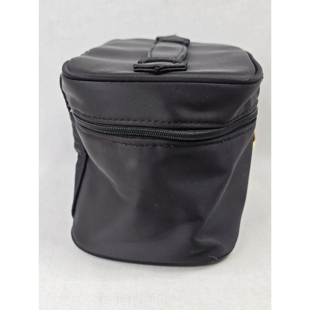 Giorgio Armani Black Soft Shell Cosmetic Makeup Bag Size 7 x 5 x 5 Lined Zip Top